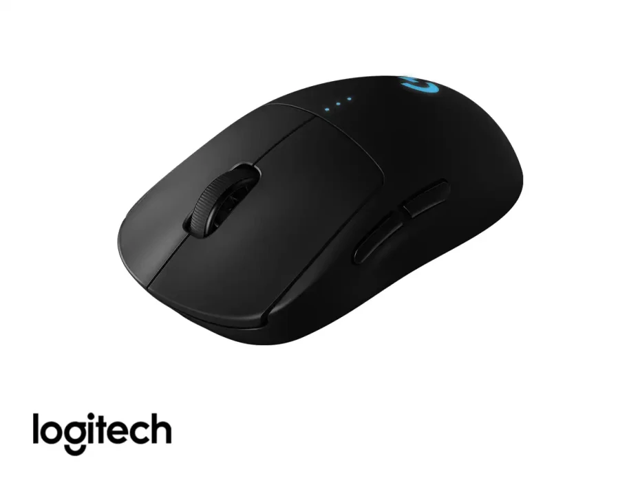 Mouse Logitech G Pro Wireless Gaming (910-005270) Hasta 25.600 Dpi, 7 Botones, Receptor Usb, Rgb, Negro