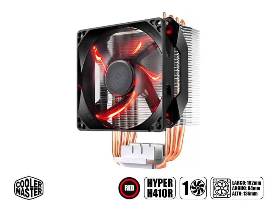 Cooler Para Procesador Cooler Master Hyper H410r (rr-h410-20pk-r1) Led Rojo