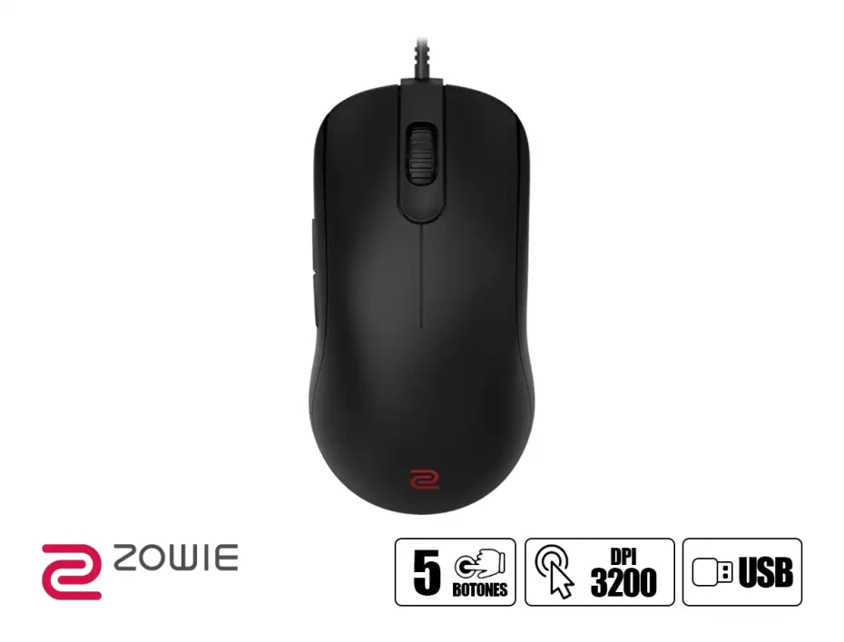 Mouse Zowie Fk2-b Gaming (9h.n23bb.a2e) Hasta 3200 Dpi, 5 Botones, Negro