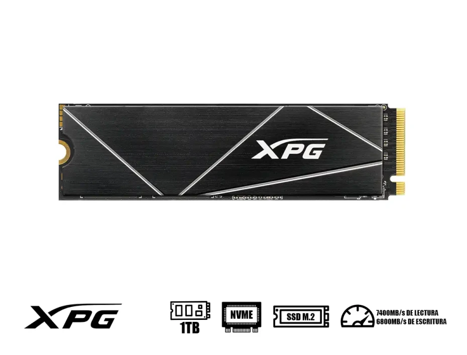 Unidad De Almacenamiento Ssd M.2 Pcie Xpg 1tb Nvme Gammix S70 Blade, 2280, Compatible Ps 5 (agammixs70b-1t-cs) 7400mb/s