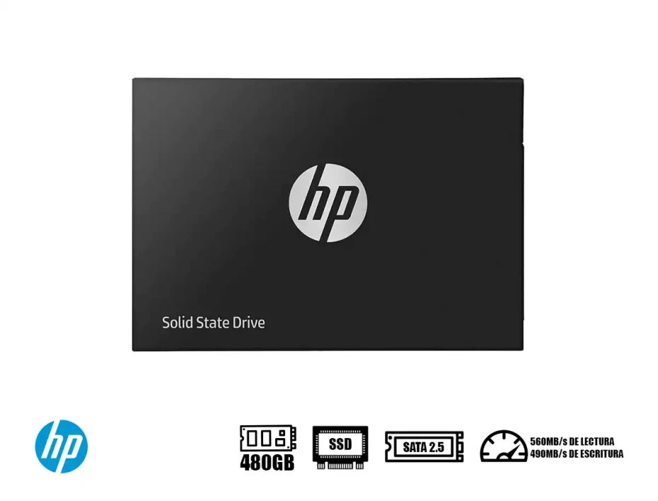 Unidad De Almacenamiento Ssd Sata 2.5 Hp 480gb S650, Sata 3 (345m9aa#)