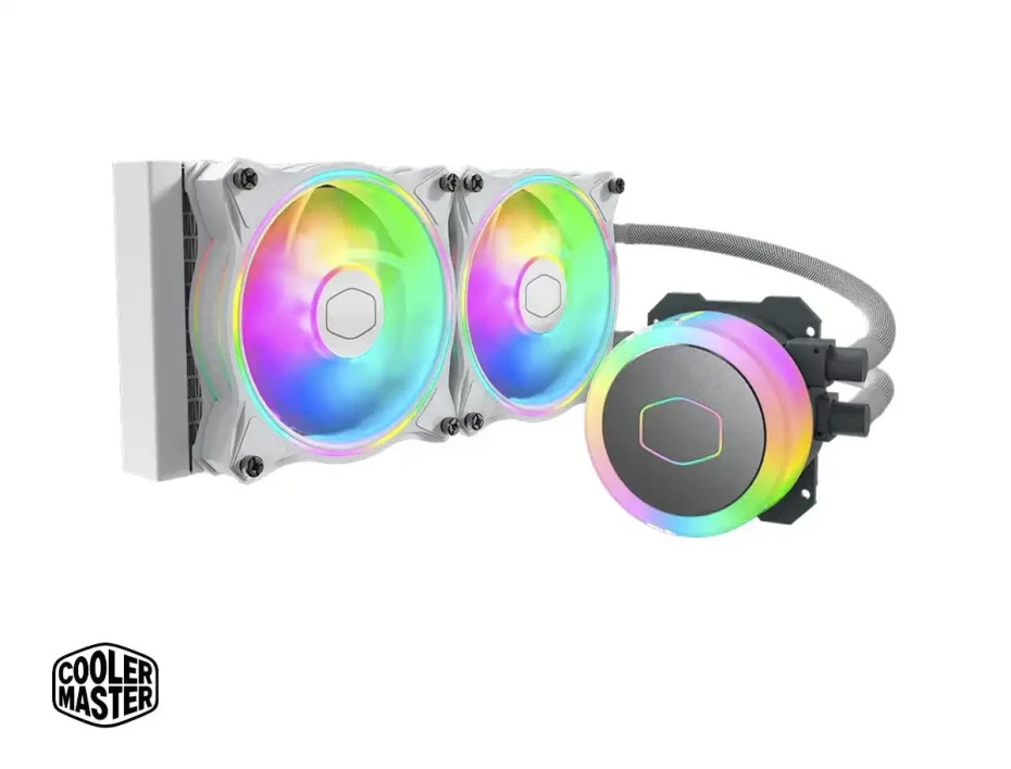 Sistema De Enfriamiento Liquido Cooler Master Masterliquid Ml240 Illusion White Edition (mlx-d24m-a18pw-r1) 2 Ventiladores, 240mm, Led Argb