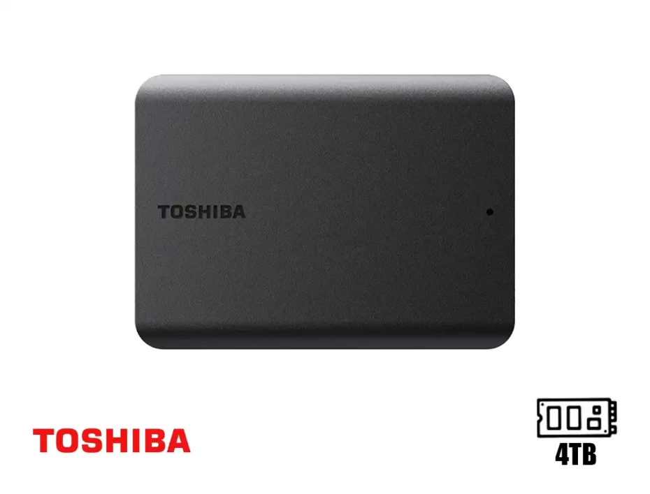 Disco Duro Externo Toshiba 4tb Canvio Basics (hdtb540xk3ca) Unidad De Almacenamiento Portable, Usb 3.0, Negro