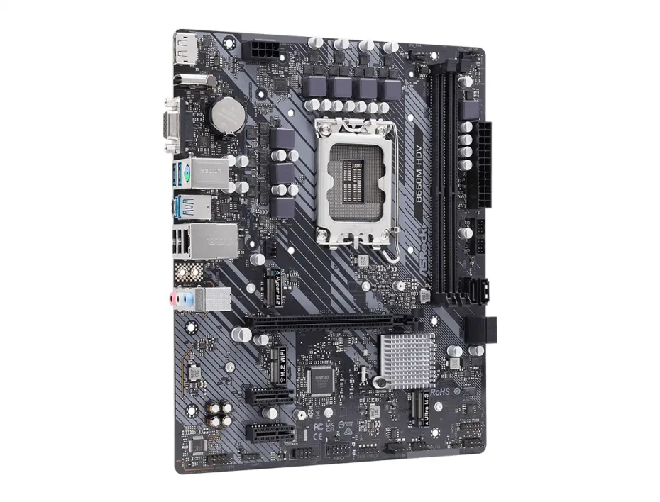 Placa Madre Asrock B660m-hdv (90-mxbh40-a0uayz) Socket Lga 1700, Ram Ddr4 Buss 5066oc Mhz, 13va, 12va Gen