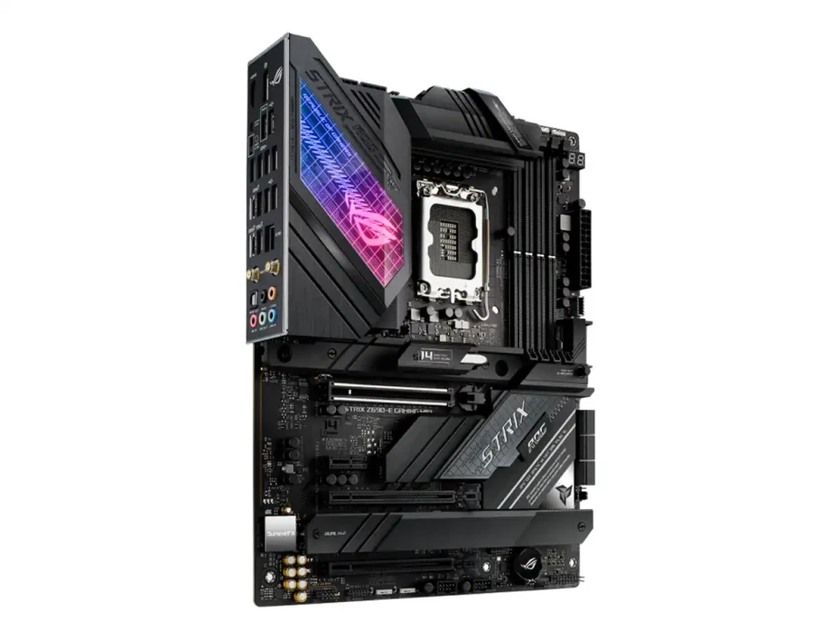 Placa Madre Asus Z690-e Rog Gaming Wifi (90b18j0-m0eay0) Socket Lga 1700, Ram Ddr5 Buss 6400oc Mt/s, 14va, 13va, 12va Gen, Rgb, Wifi 6e