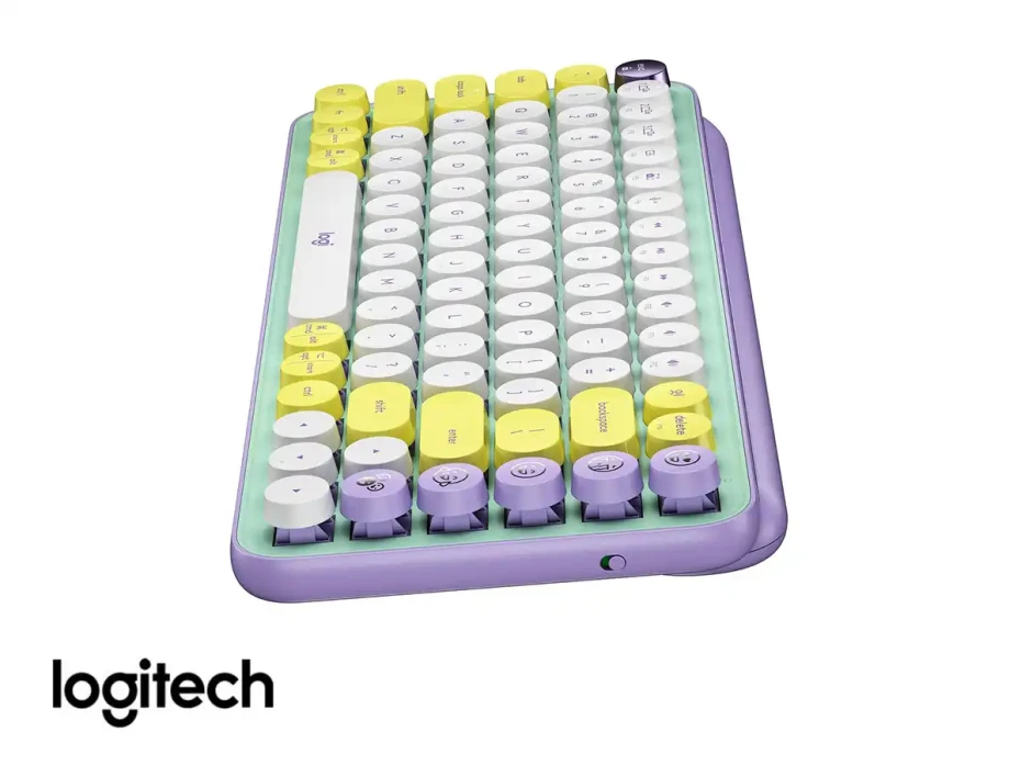 Teclado Inalambrico Logitech Pop Keys (920-010714) Mecanico, Lila / Green