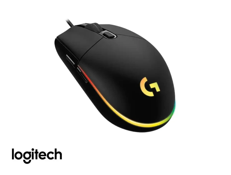 Mouse Logitech G203 Lightsync Gaming (910-005790) Hasta 8000 Dpi, 6 Botones Programables, Rgb, Negro