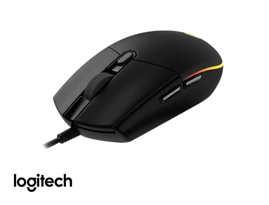 Mouse Logitech G203 Lightsync Gaming (910-005790) Hasta 8000 Dpi, 6 Botones Programables, Rgb, Negro