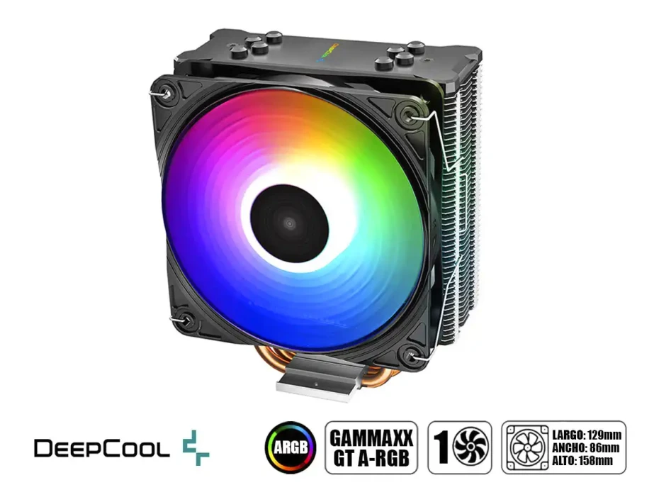 Cooler Para Procesador Deepcool Gammaxx Gt A-rgb (dp-mch4-gmx-gt-argb) 1 Ventilador, 120mm, Led Argb