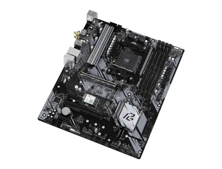 Placa Madre Asrock B550 Phantom Gaming 4/ac (90-mxbdz0-a0uayz) Socket Am4, Ram Ddr4 Buss 4533oc Mhz, Wifi