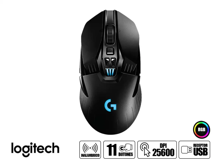 Mouse Inalambrico Logitech Gaming G903 Hero (910-005670) Hasta 25.600 Dpi, Receptor Usb, 7-11 Botones, Ambidiestro