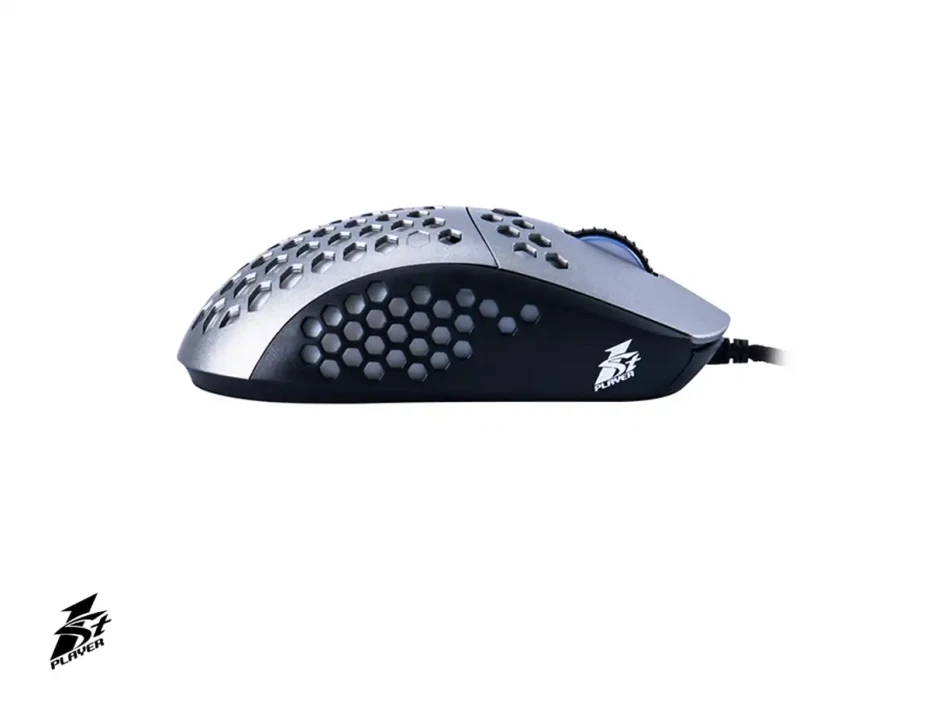 Mouse 1stplayer M6 Gaming (m6-1st Player) Hasta 10.000 Dpi, 6 Botones, Rgb, Gris