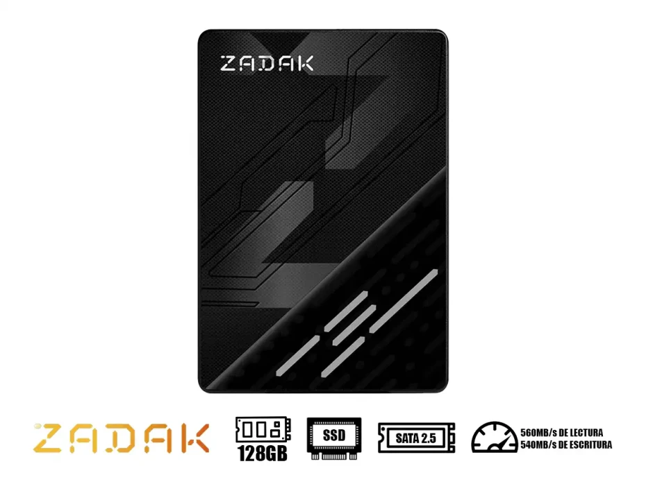 Unidad De Almacenamiento Ssd Sata 2.5 Zadak 128gb Twsg3 (zs128gtwsg3-1) 560mb/s