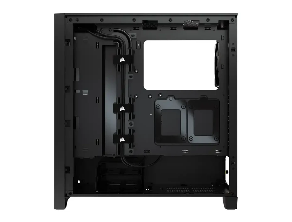 Case Corsair 4000d Airflow S/fuente (cc-9011200-ww) Panel De Vidrio, 2 Ventiladores, Negro