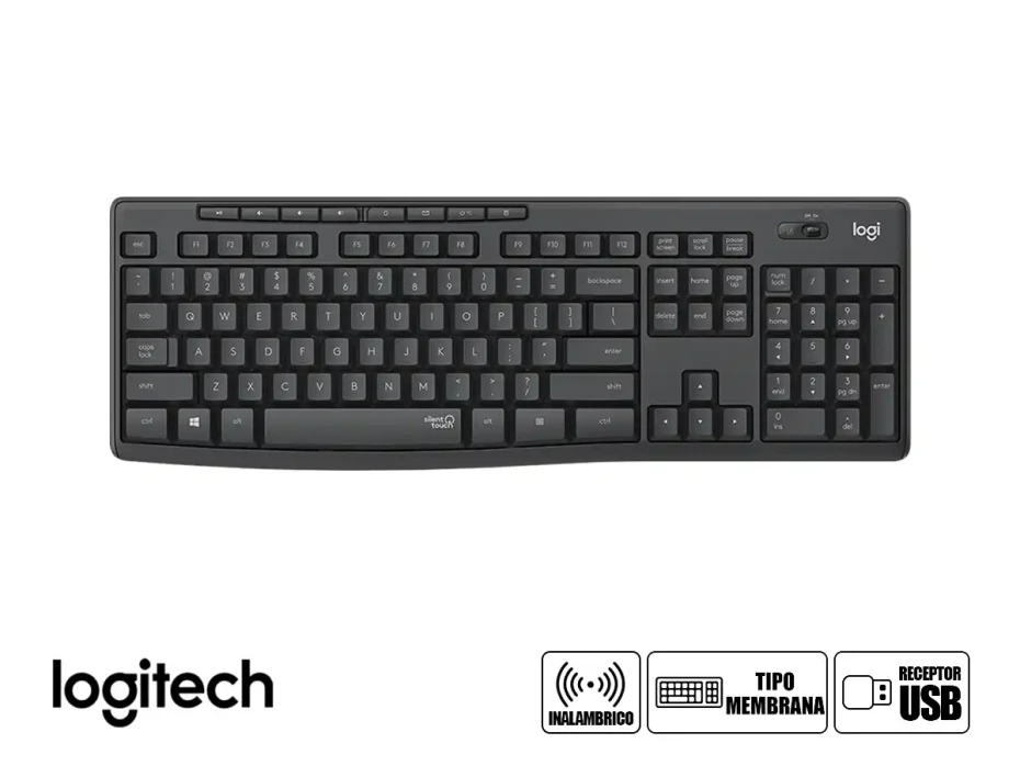 Combo 2 En Uno Logitech Inalambrico Mk295 Silent (920-009792) Teclado, Mouse, 1000 Dpi, Negro