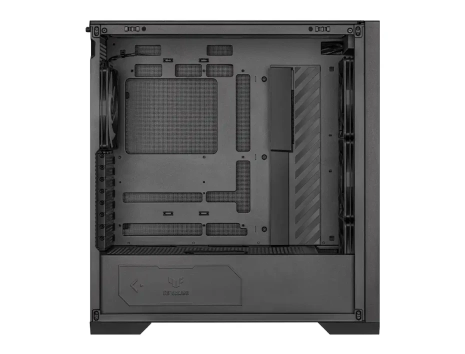 Case Asus Tuf Gaming Gt302 Argb Blk S/fuente (gt302argbblack) Panel De Vidrio, 4 Ventiladores, Argb, Negro