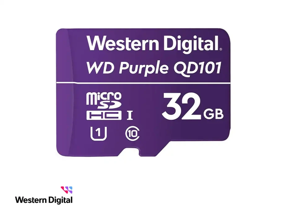 Memoria Micro Sd Western Digital 32gb Purple Qd101 (wdd032g1p0c) Para Camara De Videovigilancia