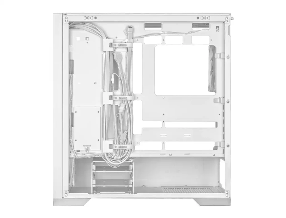 Case Asus Tuf Gaming Gt302 Argb Wht S/fuente (tuf Gt302 Argb Wht) Panel De Vidrio, 4 Ventiladores, Argb, Blanco