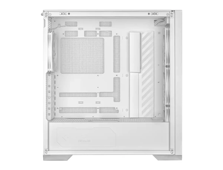 Case Asus Tuf Gaming Gt302 Argb Wht S/fuente (tuf Gt302 Argb Wht) Panel De Vidrio, 4 Ventiladores, Argb, Blanco