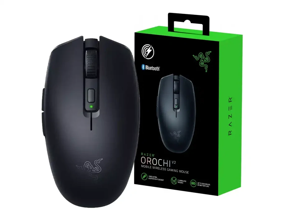 Mouse Inalambrico Razer Orochi V2 Gaming (rz01-03730100-r3u1) Hasta 18.000 Dpi, 2.4ghz, Bluetooth, Negro