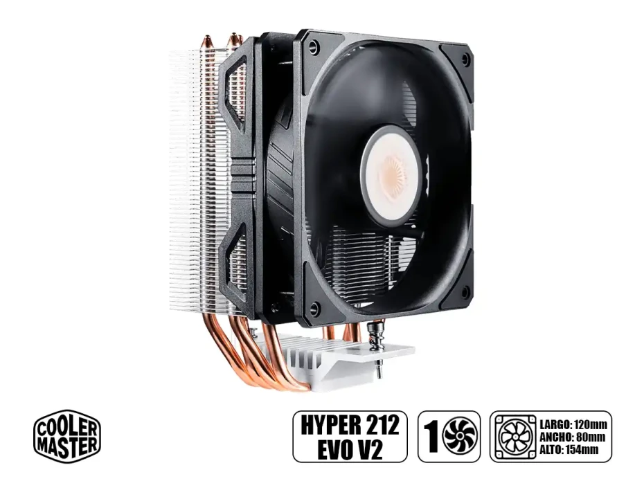 Cooler Para Procesador Cooler Master Hyper 212 Evo V2 (rr-2v2e-18pk-r2) Negro