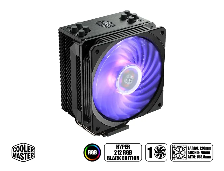 Cooler Para Procesador Cooler Master Hyper 212 Rgb Black Edition (rr-212s-20pc-r2) Negro