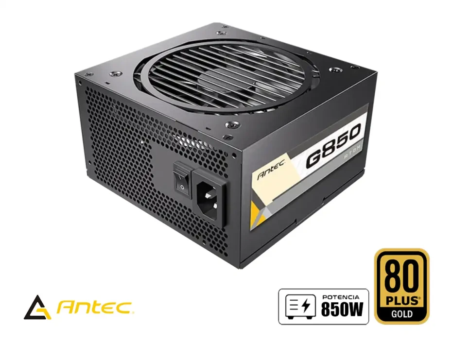 Fuente De Poder Antec 850w Atom G850 (0-761345-20038-7) Atx, 80 Plus Gold, Semi Modular Negro