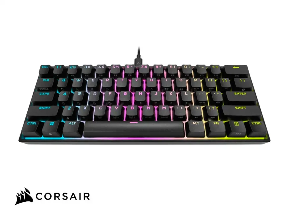 Teclado Gamer Corsair K65 Rgb Mini (ch-9194014-sp) Mecanico, Switch Silver, Led Rgb, Negro