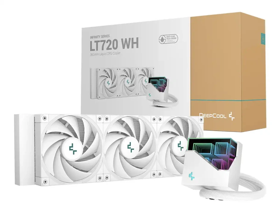 Sistema De Enfriamiento Liquido Deepcool Lt720 Wh (r-lt720-whamnf-g-1) 3 Ventiladores, 360mm, Led Rgb