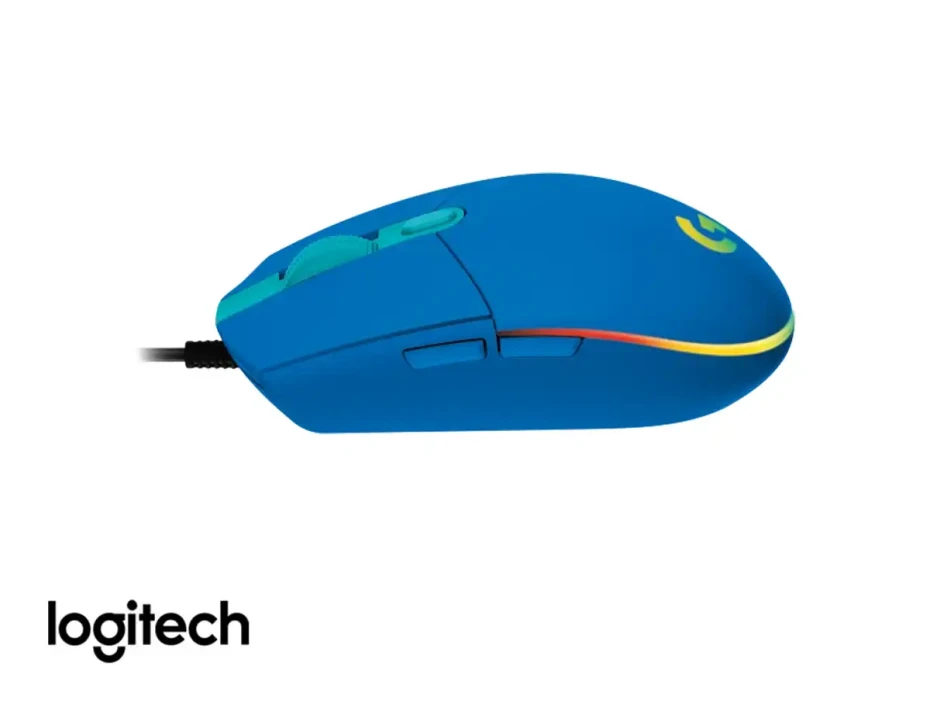 Mouse Logitech G203 Lightsync Gaming (910-005792) Hasta 8000 Dpi, 6 Botones Programables, Rgb, Azul