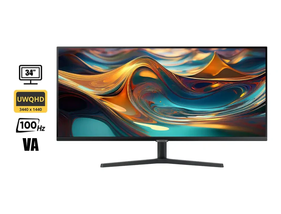 Monitor Samsung 34 Pulgadas Viewfinity S5 (ls34c500galxpe) Frecuencia 100hz, 5ms, Freesync, 4k, 2 Hdmi, 1 Displayport, Va