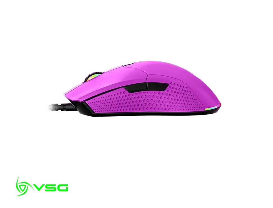 Mouse Vsg Aurora Purpura Gaming (vg-m430-pau) Hasta 7200 Dpi, 6 Botones, Rgb, Purpura