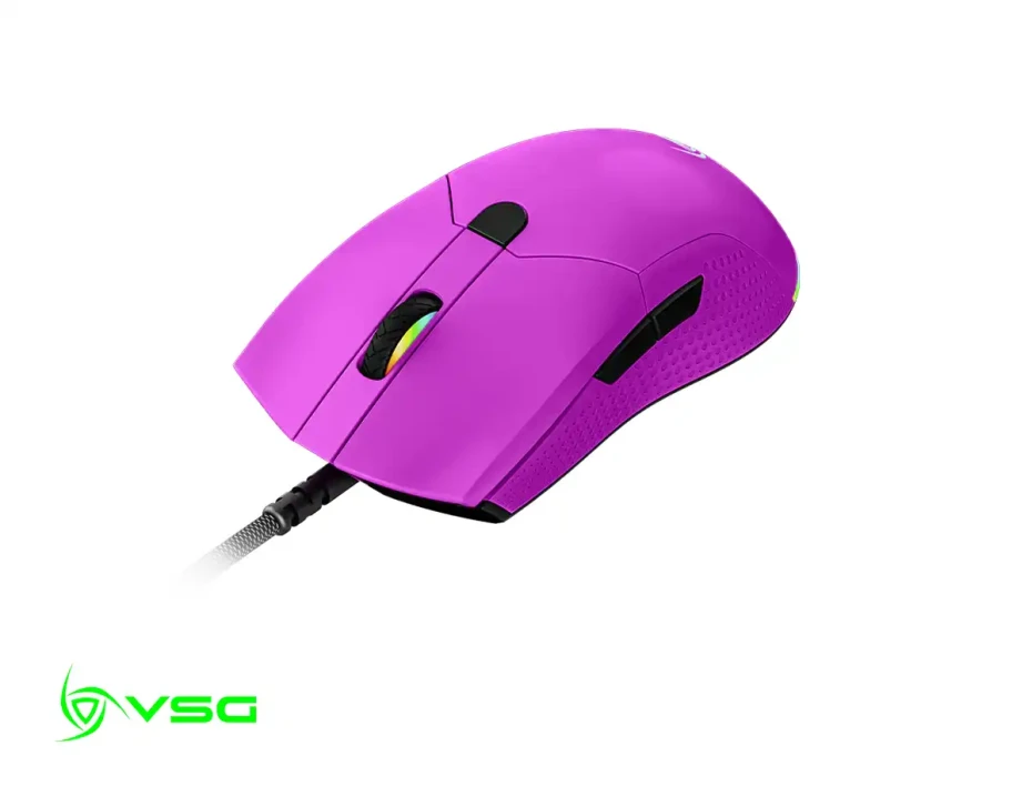 Mouse Vsg Aurora Purpura Gaming (vg-m430-pau) Hasta 7200 Dpi, 6 Botones, Rgb, Purpura