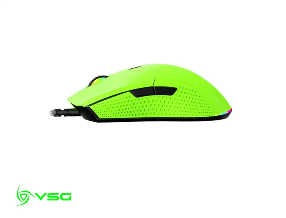 Mouse Vsg Aurora Verde Gaming (vg-m430-vbo) Hasta 7200 Dpi, 6 Botones, Rgb, Verde