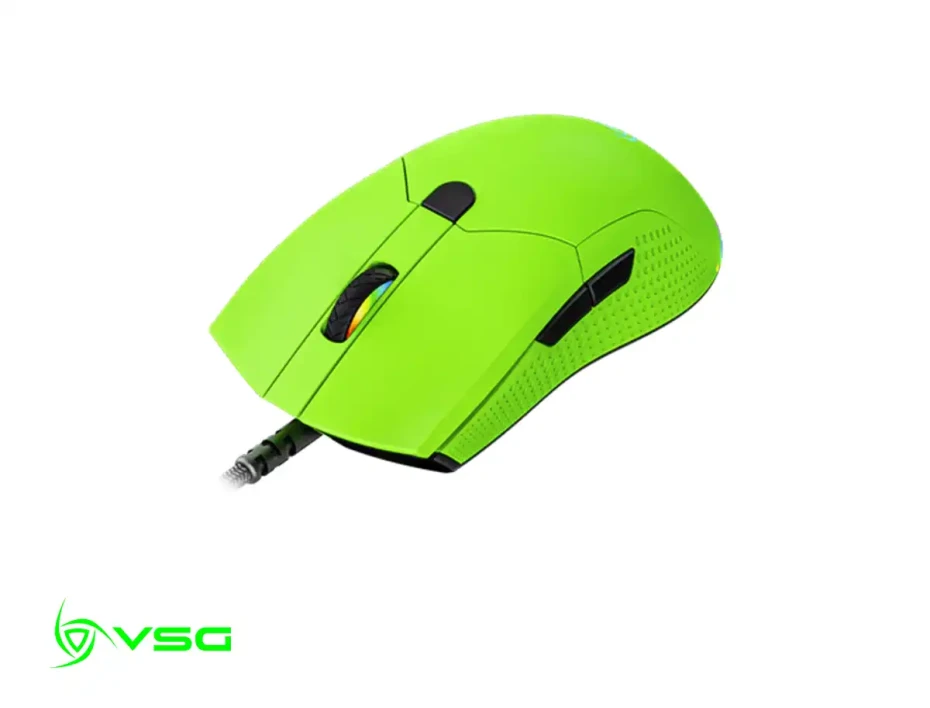 Mouse Vsg Aurora Verde Gaming (vg-m430-vbo) Hasta 7200 Dpi, 6 Botones, Rgb, Verde