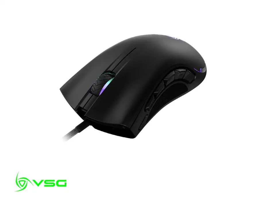 Mouse Vsg Cyborg Gaming (vg-m880) Hasta 5000 Dpi, 9 Botones, Rgb, Negro