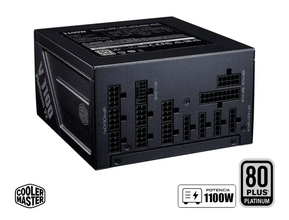 Fuente De Poder Cooler Master 1100w V2 (mpz-b002-afap-bus) Atx | Platinum 80 Plus | Modular | Negro