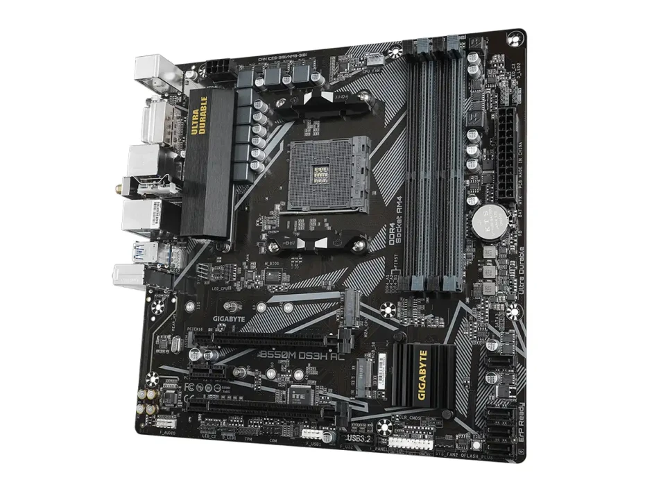 Placa Madre Gigabyte B550m Ds3h Ac (b550m Ds3h Ac) Socket Am4, Ram Ddr4 Buss 4733oc Mhz, Wifi