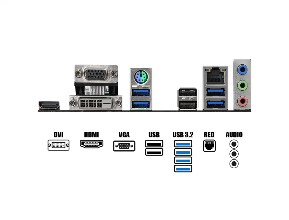 Placa Madre Asrock H510m-hdv/m.2 Se (h510m-hdv/m.2 Se) Socket Lga 1200, Ram Ddr4 Buss 3200mhz, 11va, 10ma Gen