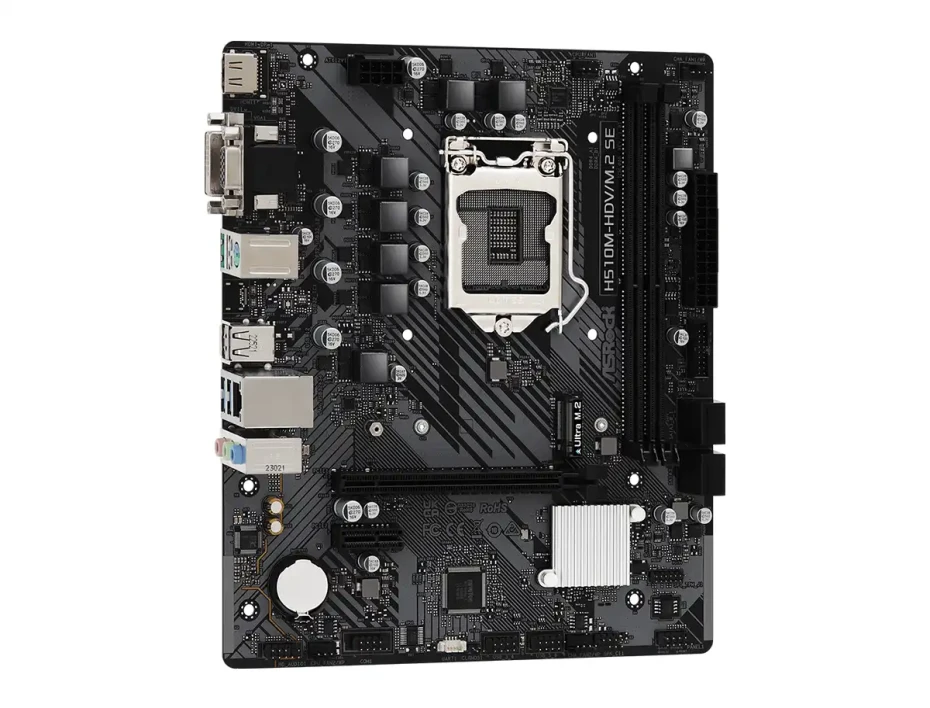 Placa Madre Asrock H510m-hdv/m.2 Se (h510m-hdv/m.2 Se) Socket Lga 1200, Ram Ddr4 Buss 3200mhz, 11va, 10ma Gen