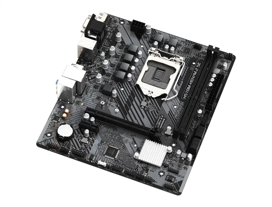 Placa Madre Asrock H510m-hdv/m.2 Se (h510m-hdv/m.2 Se) Socket Lga 1200, Ram Ddr4 Buss 3200mhz, 11va, 10ma Gen