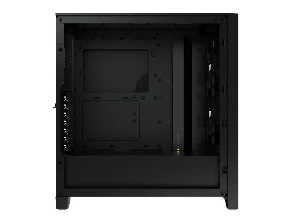 Case Corsair Icue 4000x Rgb S/fuente (cc-9011204-ww) Panel De Vidrio, 3 Ventiladores, Led Rgb, Negro