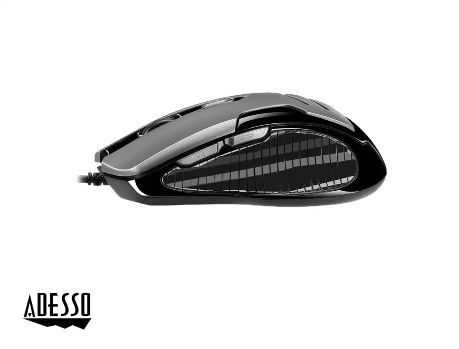 Mouse Adesso Imouse X1 Gaming  (imouse X1) Hasta 3200 Dpi, 6 Botones, Rgb, Negro Con Plata