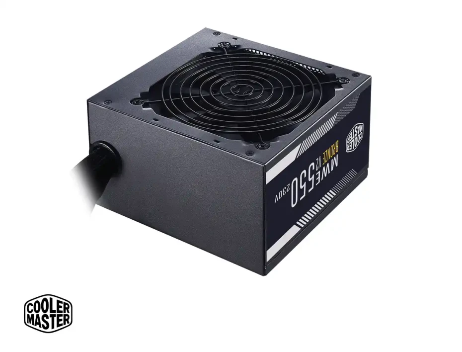 Fuente De Poder Cooler Master 550w Mwe V2 (mpe-5501-acabw-bus) Atx, 80 Plus Bronze, No Modular, Negro