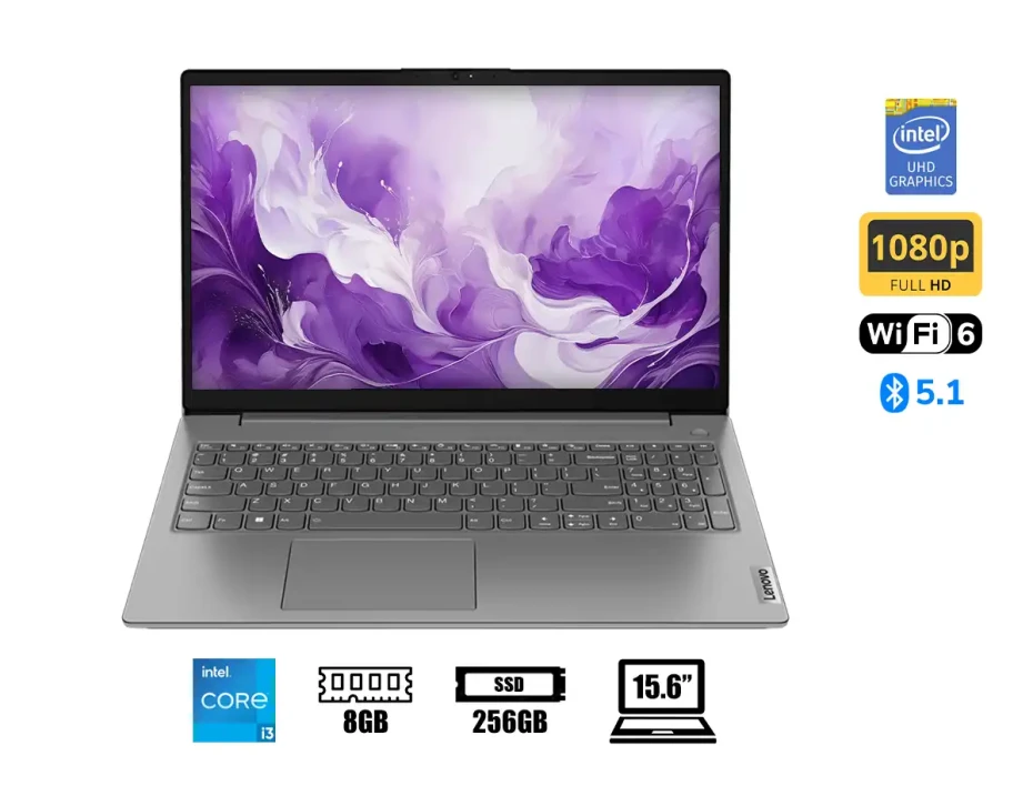 Laptop Lenovo Core I3 1215u V15 G3 Iap (82tt00cvlm) 15.6" Fhd Tn, 8gb, Ssd 256gb, S/sistema, 12gen.