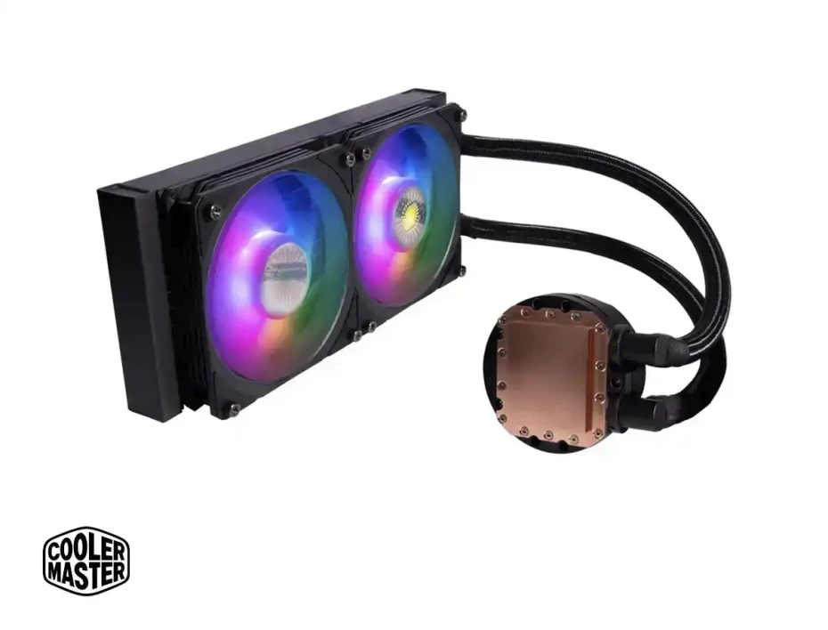 Sistema De Enfriamiento Liquido Cooler Master Masterliquid Pl240 Flux (mly-d24m-a23pz-r1) 2 Ventiladores, 240mm, Led Argb