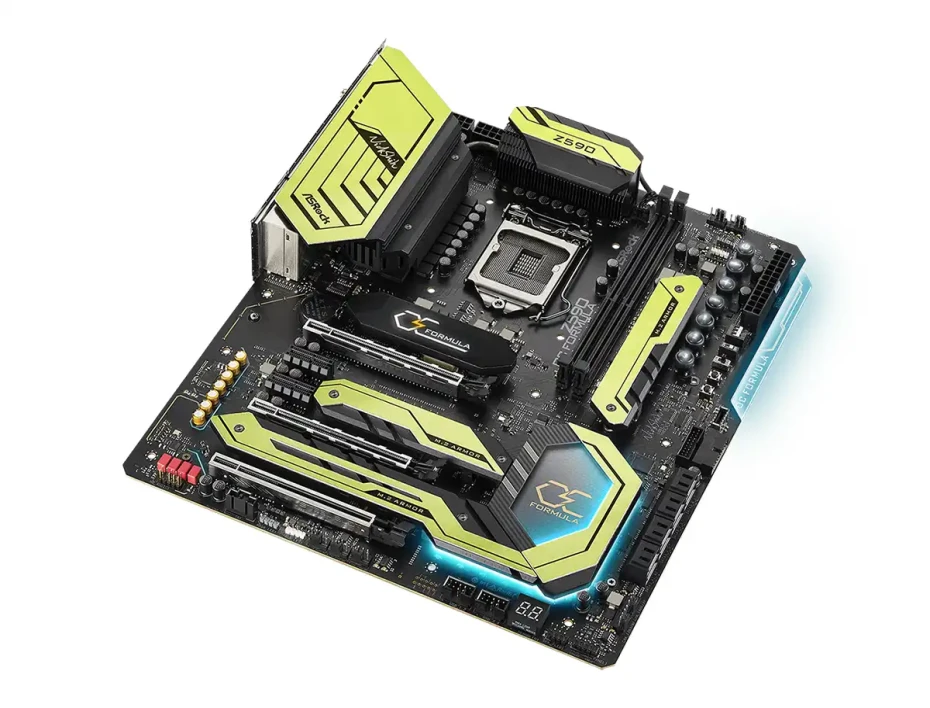 Placa Madre Asrock Z590 Oc Formula (90-mxbfs0-a0uayz) Socket Lga 1200, Ram Ddr4 Buss 6000oc Mhz, 11va, 10ma Gen, Rgb, Wifi 6e