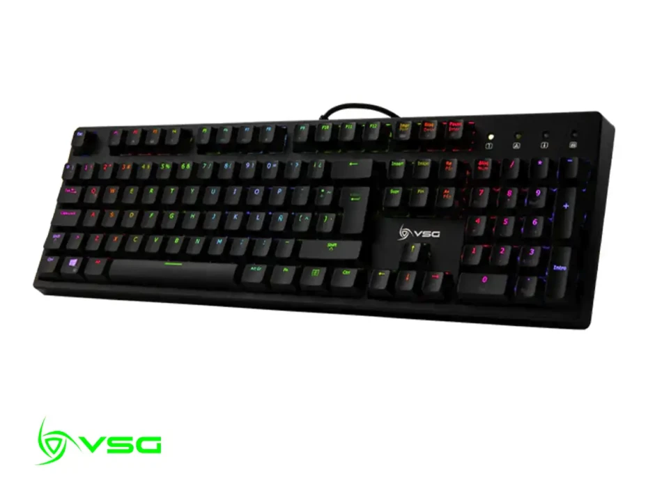 Teclado Gamer Vsg Alnilam (vg-km983-blk-brw) Mecanico, Switch Brown, Led Rgb, Negro