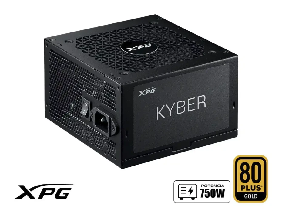 Fuente De Poder Xpg 750w Kyber (kyber750g-bkcus) Atx, 80 Plus Gold, No Modular, Negro