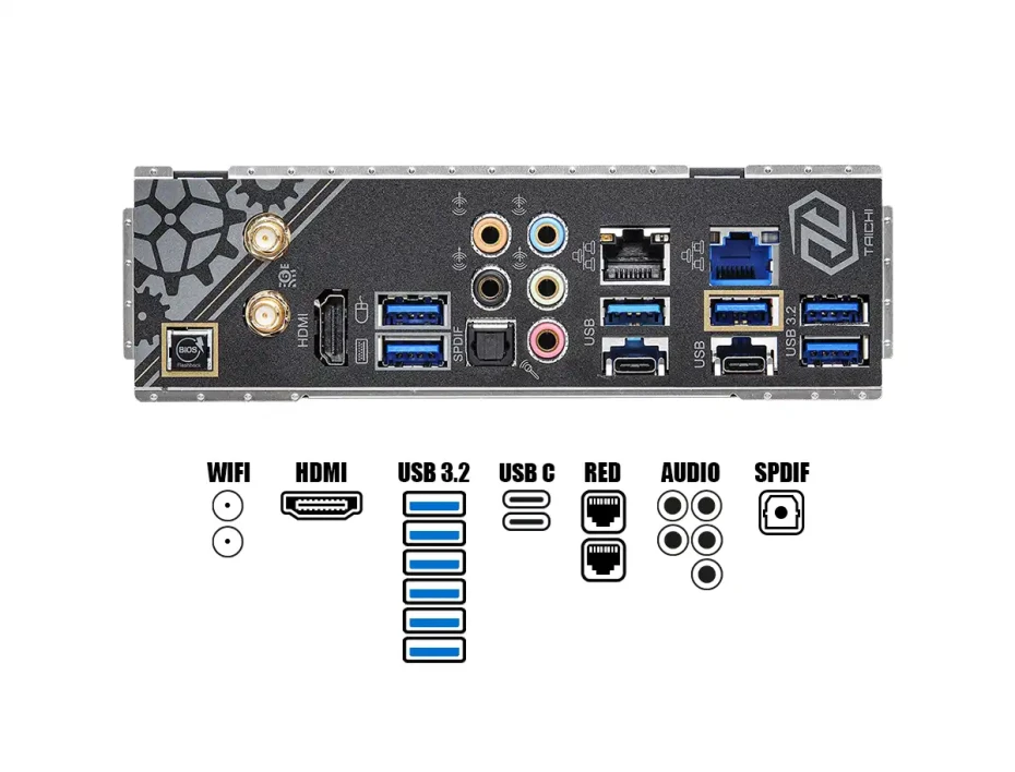 Placa Madre Asrock Z590 Taichi (90-mxbes0-a0uayz) Socket Lga 1200, Ram Ddr4 Buss 5000oc Mhz, 11va, 10ma Gen, Rgb, Wifi 6e